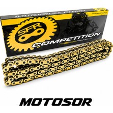 SFR 520HO 128L Gold Oringli Motosiklet Zinciri Pulsar NS200 RS200 R25 CBR250 NK250 Dominar Uyumlu