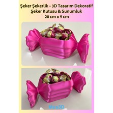 MUS3D Şeker Şekerlik - 3D Tasarım Dekoratif Şeker Kutusu & Sunumluk 20 cm x 9 cm