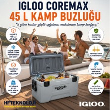Igloo ;yolda, Piknikte, Kampta, Siz Nerede Isterseniz Yanınızda -Coremax 45 Lt Kamp Buzluğu