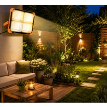 YDGR 200W Solar LED Projektör Sensörlü Bahçe, Teras, Balkon ve Kamp Lambası