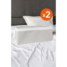 Empressco Pazar Kapısı 2 Adet Gri Çizgili Hurç Baza Altı Hurç 30X50X20 cm - Fiyatı, Yorumları