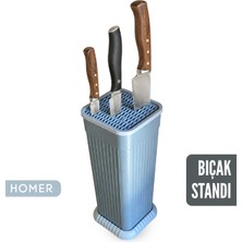 Homer Universal Bıçak Standı ve Organizeri - Yıkanabilir Izgaralı Tezgah Üstü Bıçaklık (Tüm Bıçaklara Uygun)