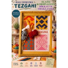 ArtMaster Halı Dokuma Tezgahı Plastik 23X31 cm 1 Paket Okul Çocuk Hobi Elişi Tezgah Halı Dokuma Seti Okul Sınıf Etkinlik