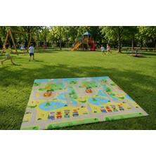 Monimu Baby Oyun Halısı - Oyun Matı Katlanabilir Çift Taraflı  200X130X1CM (Taşıma Çantalı)