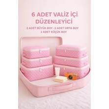 Empressco Serstil 6 Parça Bavul Organizer Filesiz Hurç Seti – Valiz Içi Düzenleyici Hurç ve Çanta Takımı-Pembe Benekli - Fiyatı, Yorumları
