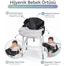 Ubeybi Hijyenik Bebek Örtüsü - Alışveriş Arabası ve Mama Sandalyeleri İçin Yıkanabilir Koruyucu