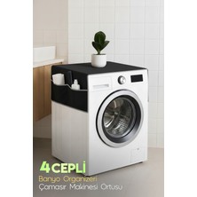 Empressco Palm Design Çamaşır Makinesi Örtüsü 4 Cepli Banyo Düzenleyici Organizer Buzdolabı Örtüsü Depolama Hurç - Fiyatı, Yorumları