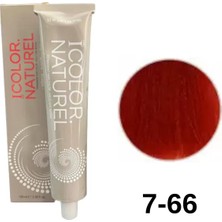 IColor Naturel Icolor Natural Tüp Boya 100ML. 7-66 Şarap Kızılı