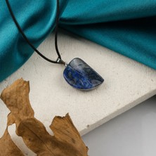 Lia Charm Lapis Lazuli Doğal Taş Kolye – Siyah Ipli Şık Mavi Taş Kolye(2 Adet)