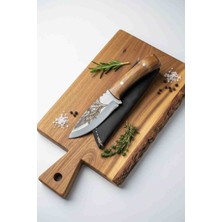 Mertcan Knife 17 cm Kurt Baskılı Outdoor Av ve Kamp Bıçağı Mutfak Bıçağı Çakı Kasap Et Bıçağı