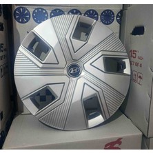 Yk 15 Inç Hyundai I20 / I30 / I10 / Accent Uyumlu Jant Kapağı 4'lü Takım Amblem Hediyeli