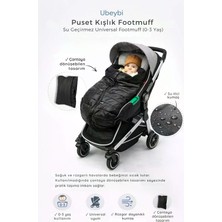 Ubeybi Puset Kışlık Footmuff - Su Geçirmez Universal Bebek Arabası Uyku Tulumu ve Ayak Örtüsü