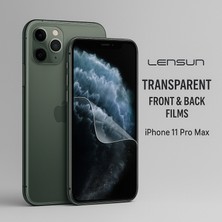 Luxeloom Apple Uyumlu Iphone 11 Pro Max Lensun Şeffaf Ön + Arka Kaplama 2 Si 1 Arada