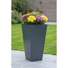 Desen Dekorasyon Zenith 80 cm Dikey Metal Saksı - İç ve Dış Mekan Modern Dekoratif Saksılık (80x38x25 cm)