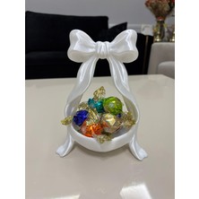 MUS3D Şık Sunum Fiyonklu Şekerlik - (1 Adet)  (Boyut 18 Cm)