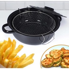 Abnturk Dayanıklı Kullanışlı Yanmaz Yapışmaz Kızartma Tenceresi Genişlik 24 cm Yükseklik 9 cm