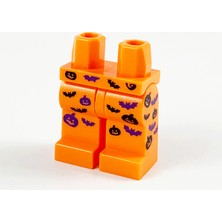 LEGO Minifigür Parçaları: Legs Decorated, Bacak, Ayak: 970C00PB1015 Batman Hallowen
