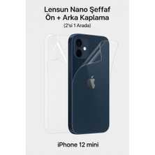 Luxeloom Apple Uyumlu Iphone 12 Lensun Şeffaf Ön ve Arka Kaplama 2'si 1 Arada