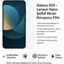 Luxeloom Galaxy Uyumlu S25 Lensun Nano Şeffaf Ekran Koruyucu