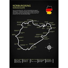 Universal Nürburgring Tablo Ahşap Poster Dekoratif