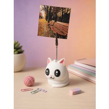 Virtus3DStudio Kedi Notluk & Fotoğraf Tutucu | Dekoratif Masa Düzenleyici