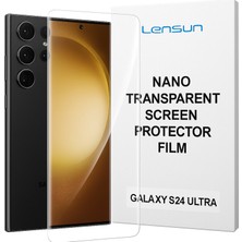 Luxeloom Galaxy Uyumlu S24 Ultra Lensun Nano Şeffaf Ekran Koruyucu