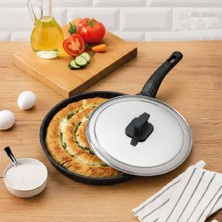 altabi Döküm Granit Kapaklı Börek ve Balık Tavası 34 cm