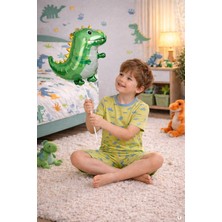 Koza İç Giyim Erkek Çocuk Pamuklu Çizgili Baskılı Kısa Kollu Şortlu Pijama Takımı