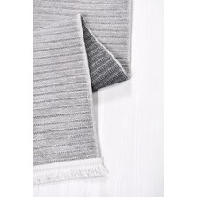 Hobibahçem Youdayhomecollection Ayla-Gri - Oturma Odası, Koridor Halısı-Kaymaz Taban-Robot Süpürgeye Uyumlu-Kolay Temizlenebilir - 120X120