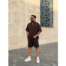 Peerless Store Müslin Kumaş Oversize Gömlek & Şort Takım