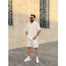 Peerless Store Müslin Kumaş Oversize Gömlek & Şort Takım