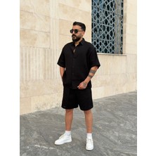Peerless Store Müslin Kumaş Oversize Gömlek & Şort Takım