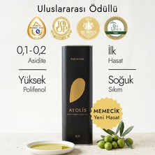 Ayolis Premium Gurme Memecik Zeytinyağı 2 Lt Ödüllü Yüksek Polifenollü Erken Hasat Soğuk Sıkım Natürel Sızma Zeytinyağı