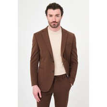 MCR Dokulu Slim Fit Mono Yaka Torba Cepli Erkek Ceket