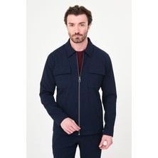 MCR Dokulu Slim Fit Gömlek Yaka Mevsimlik Erkek Mont