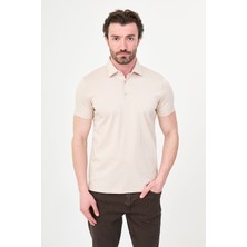 MCR Düz Slim Fit Polo Yaka Metal Düğmeli %100 Pamuk Kısa Kol Erkek T-Shirt
