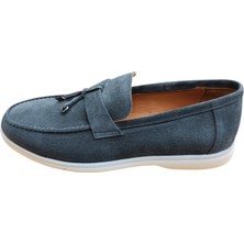 King Shoes Gri Süet Yazlık Erkek Ayakkabı