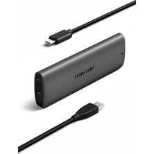 Lemorele Sd1 M.2 Nvme Pcı-E Tool-Free SSD Disk Kutusu - 10GBPS Yüksek Hızlı USB 3.1 Gen2 Type-C Vidasız Alüminyum Harici Kutu Enclosure