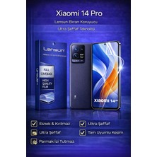 Luxeloom Xiaomi 14 Pro Uyumlu Lensun Ultra Şeffaf Ekran Koruyucu Film
