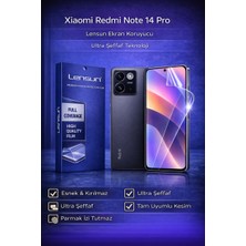 Luxeloom Lensun Xiaomi Redmi Note 14 Pro Ultra Şeffaf Esnek Ekran Koruyucu Film
