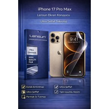 Luxeloom Lensun Iphone 17 Pro Max Ultra Şeffaf Esnek Ekran Koruyucu