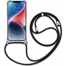 Velvoria Galaxy S23 Ultra Askılı Tank Şeffaf Kılıf Siyah
