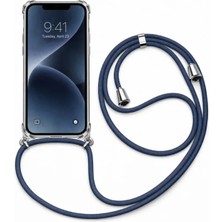 Velvoria Galaxy A37 Askılı Tank Şeffaf Kılıf Mavi