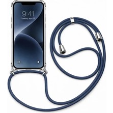 Velvoria Redmi Note 14 Pro 4g Askılı Tank Şeffaf Kılıf Mavi