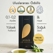Ayolis Premium Gurme Trilye Zeytinyağı 5 Lt Ödüllü Yüksek Polifenollü Erken Hasat Soğuk Sıkım Natürel Sızma Zeytinyağı
