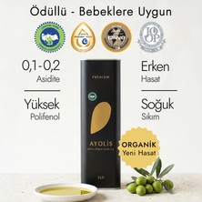Ayolis Premium Organik Zeytinyağı 2 lt Yüksek Polifenollü Soğuk Sıkım Natürel Sızma Zeytinyağı