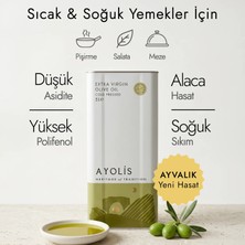 Ayolis Premium Chef Ayvalık Zeytinyağı 5 lt Yüksek Polifenollü Soğuk Sıkım Natürel Sızma Zeytinyağı