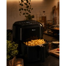 Epilons 1360W Yağsız Sıcak Hava Fritözü 4 Litre Dokunmatik Air Fryer