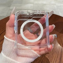 Velvoria Sert Sararmaz Magsafe Şeffaf Kılıf Galaxy Z Flip 5