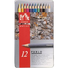 Caran D'ache Pablo Metal Box 12 Renk Boya Kalem Seti 666.312